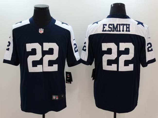 Women's Dallas Cowboys #22 Emmitt Smith Navy Vapor Untouchable Stitched Football Jersey(Run Small）